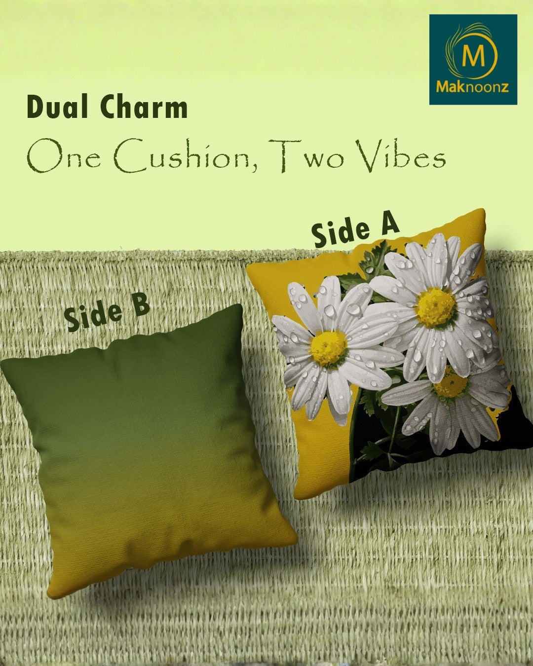 Emerald Majestic – 16x16 Premium Velvet Cushion Cover | Maknoonz Exclusive (MZEM-025-V)