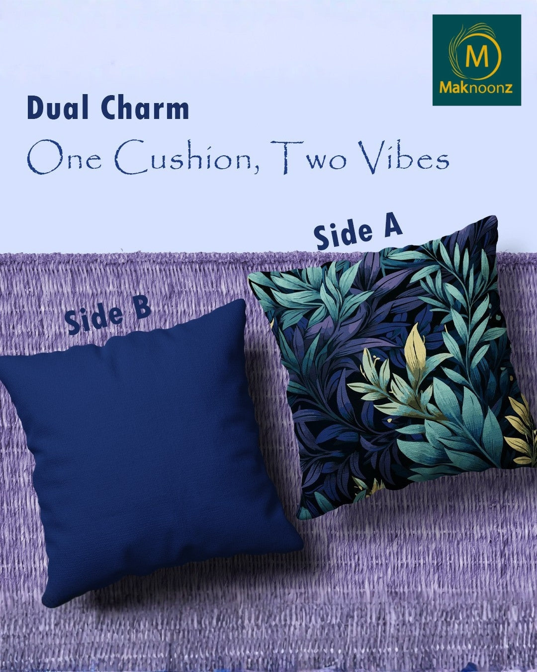 Twilight Petals – 16x16 Premium Velvet Cushion Cover | Maknoonz Exclusive (TPMZ-015-V)