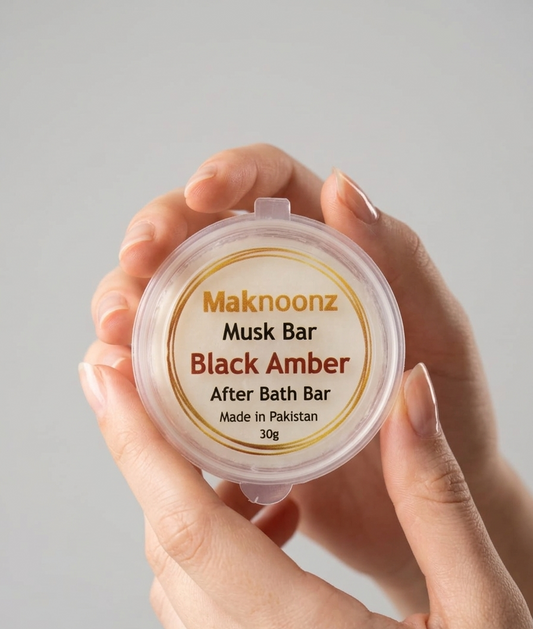 Black Amber | Maknoonz Musk After Bath Bar | An Ode to Moroccan Black Amber Musk