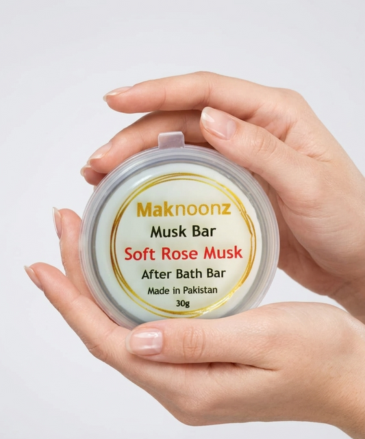 Soft Rose Musk  | Maknoonz Musk After Bath Bar | An Ode to Moroccan Soft Rose Musk