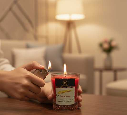 Glow of Hearts – Premium Jar Candle with Blessed Jodi Design for Newlyweds & Romantic Couples | Maknoonz Exclusive (MZGH-JC)