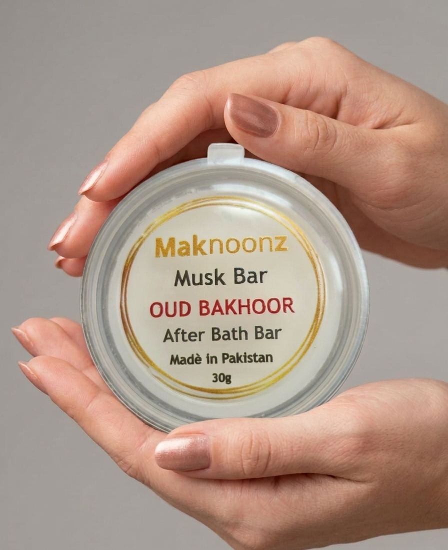 Oud & Bakhoor  | Maknoonz Musk After Bath Bar | An Ode to Moroccan Oud & Bakhoor Musk