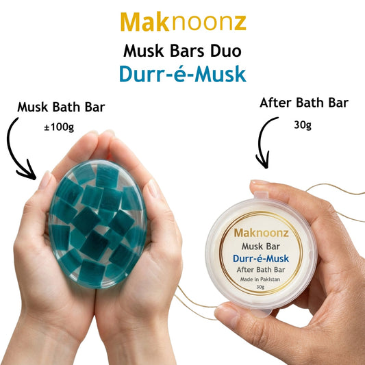 Durr-e-Musk | Maknoonz Musk Bath & After Bath Bar Duo | An Ode to Moroccan Durr-e-Musk