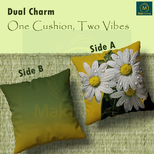 Emerald Majestic – 16x16 Premium Silk Cushion Cover | Maknoonz Exclusive (MZEM-025-S)