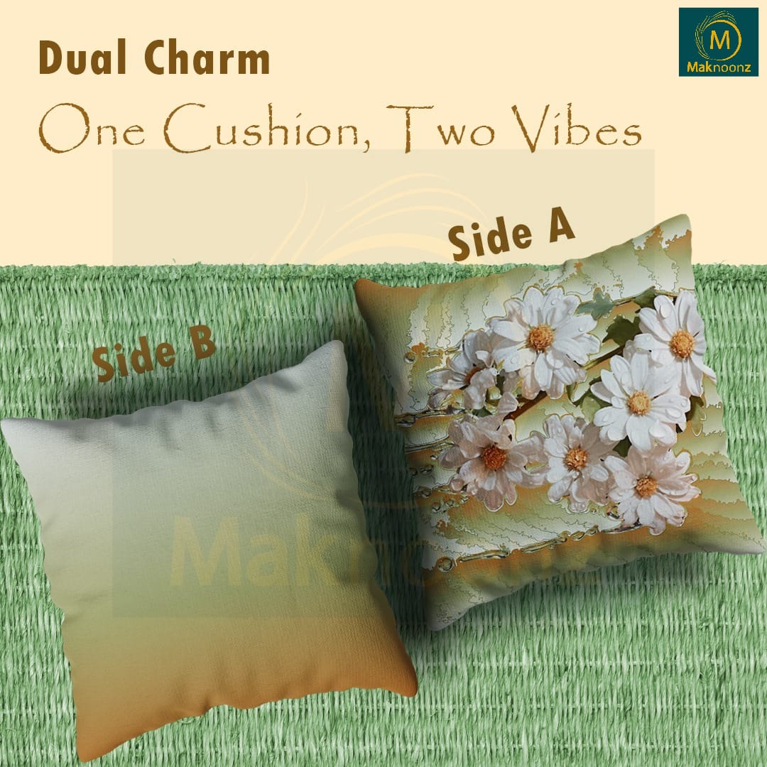 Emerald Majestic – Set of 5 | 16x16 Premium Silk Cushion Covers | Maknoonz Exclusive (MZEM-5P-S)