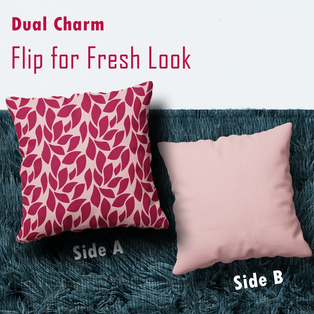 Majesty Pink – Set of 4 16×16 Premium Canvas Cushion Covers | Maknoonz Exclusive (MZMP-004)