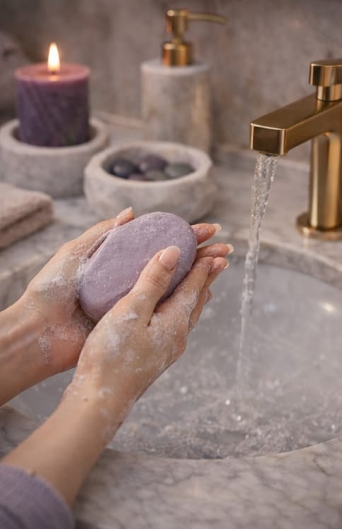 Lavender | Maknoonz Moroccan Musk Bath Bar | An Ode to Moroccan Lavender Musk