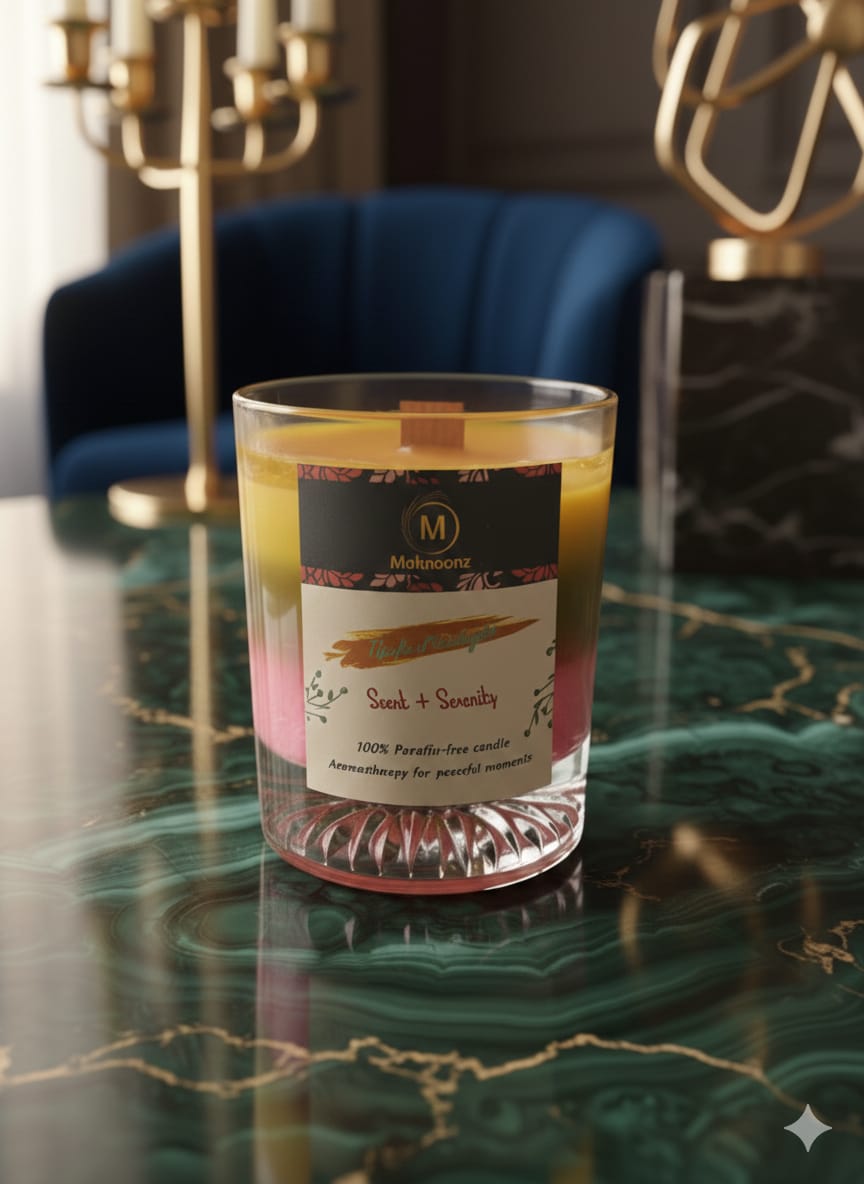 Unified Delight – Premium Jar Candle with Celebratory Design for Family & Friends | Maknoons Exclusive (UD-JC)