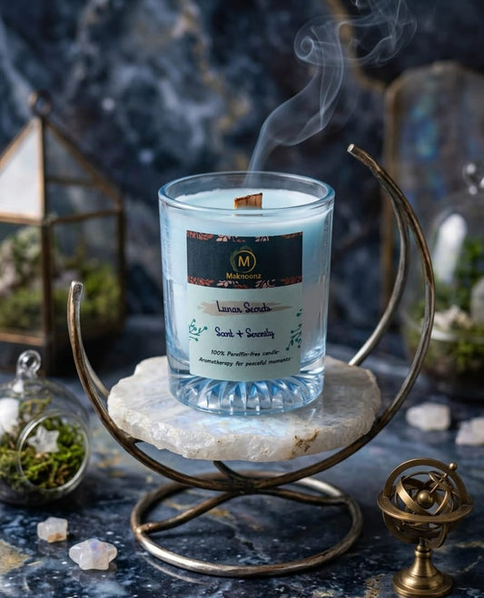 Lunar Secrets – Premium Jar Candle for Newlyweds & Romantic Couples | Maknoonz Exclusive (MZLS-JC)