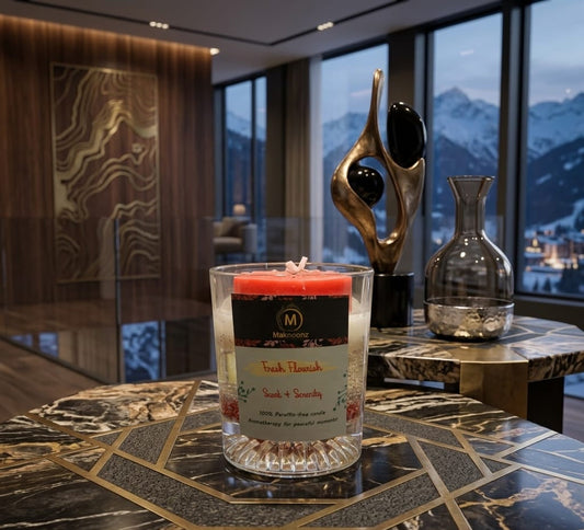 Fresh Flourish – Premium Jar Candle for Newlyweds & Romantic Couples | Maknoonz Exclusive (MZFF-JC)
