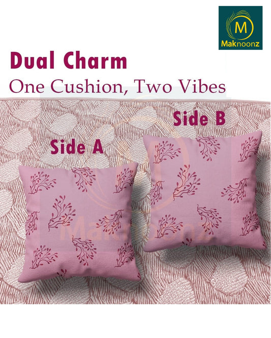 Coral Blossom – 16×16 Premium Canvas Cushion Cover | Maknoonz Exclusive (CBMZ-044)