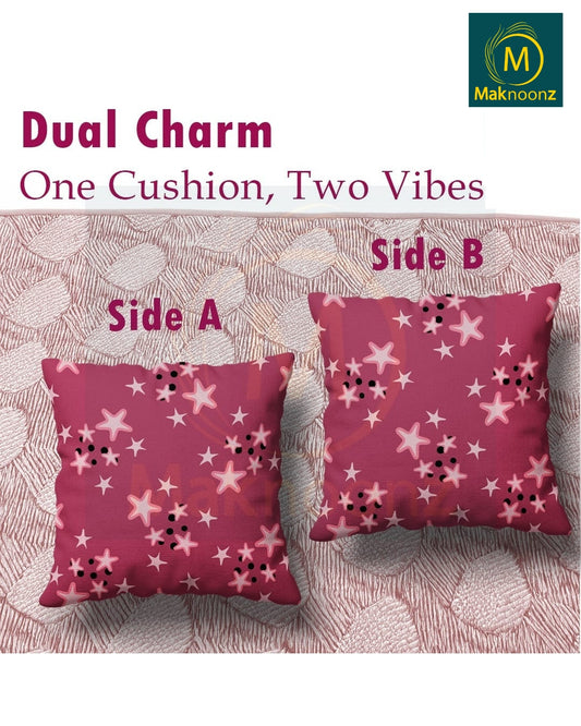 Coral Blossom – 16×16 Premium Canvas Cushion Cover | Maknoonz Exclusive (CBMZ-034)